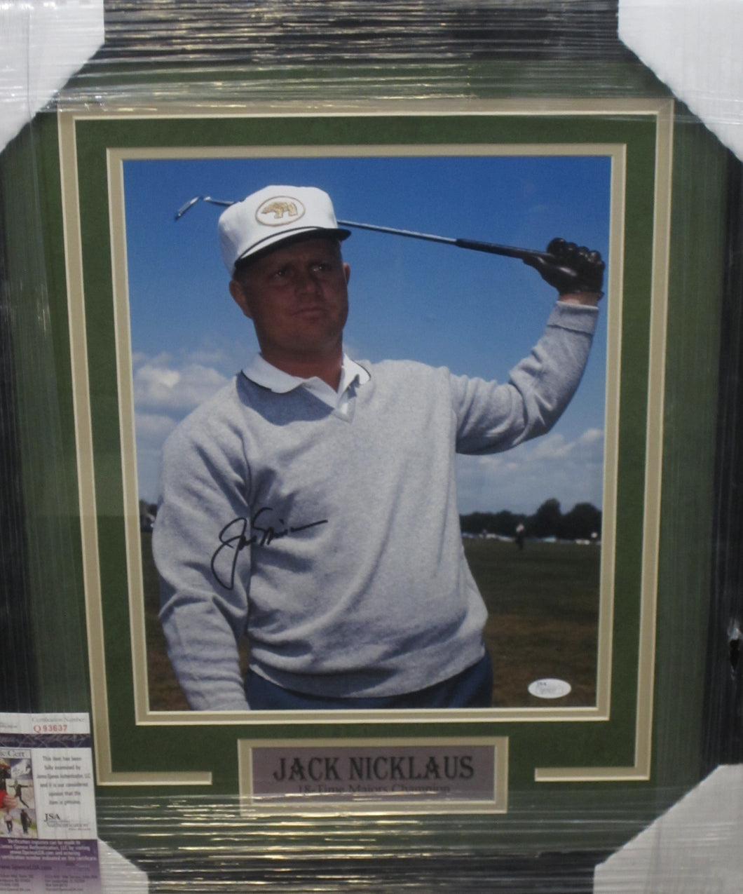 American Golfer Jack Nicklaus Signed 16x20 Photo Framed & Matted with JSA COA