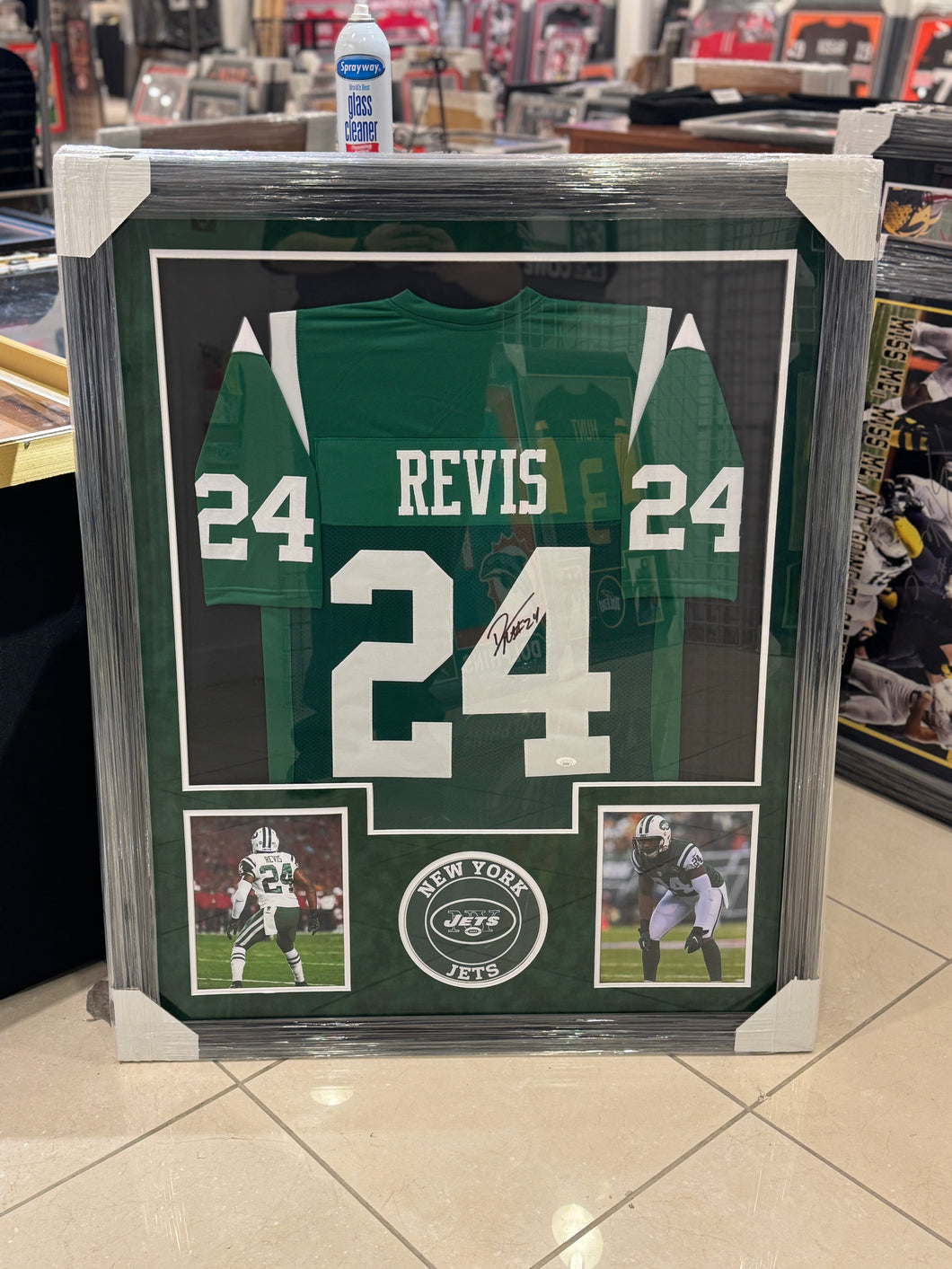 New York Jets Darrelle Revis Hand Signed Autographed Jersey Custom Framed COA