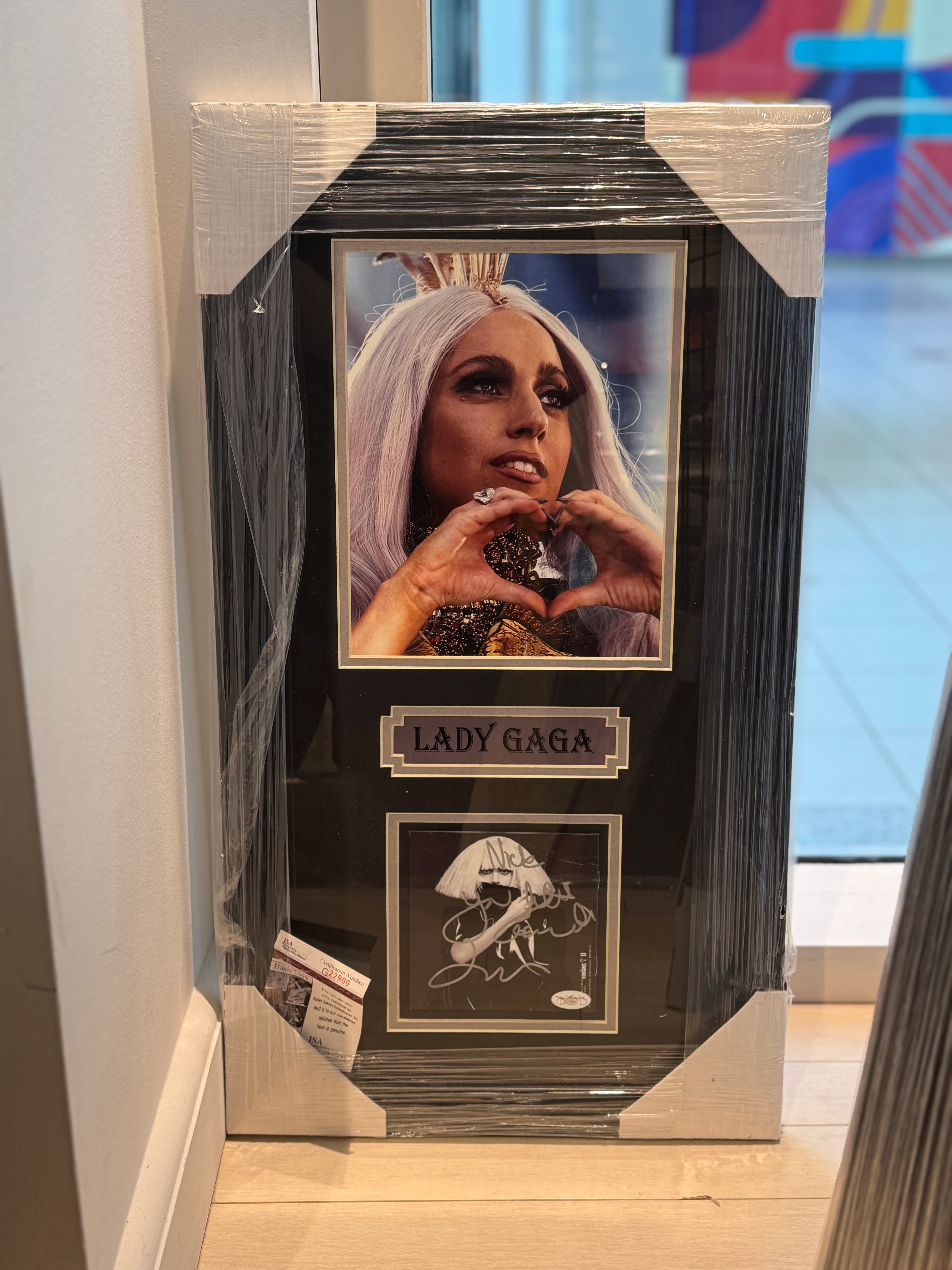 Lady Gaga Hand Signed Autographed Custom Framed CD Cover JSA COA