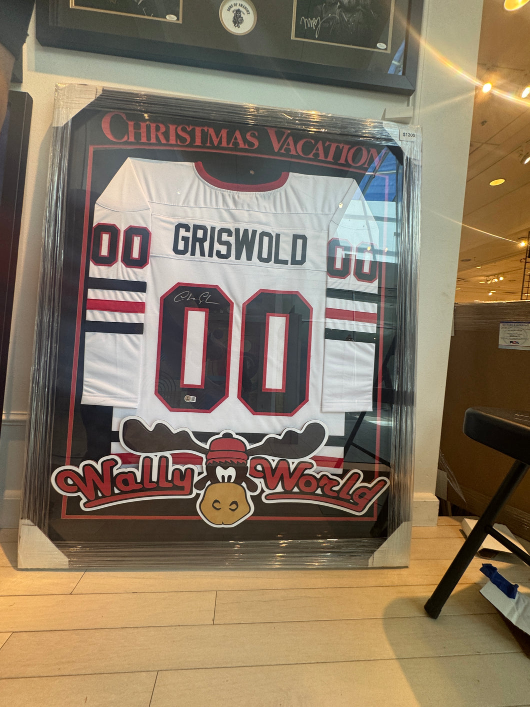Chevy Chase Hand Signed Autographed Framed Custom Jersey COA
