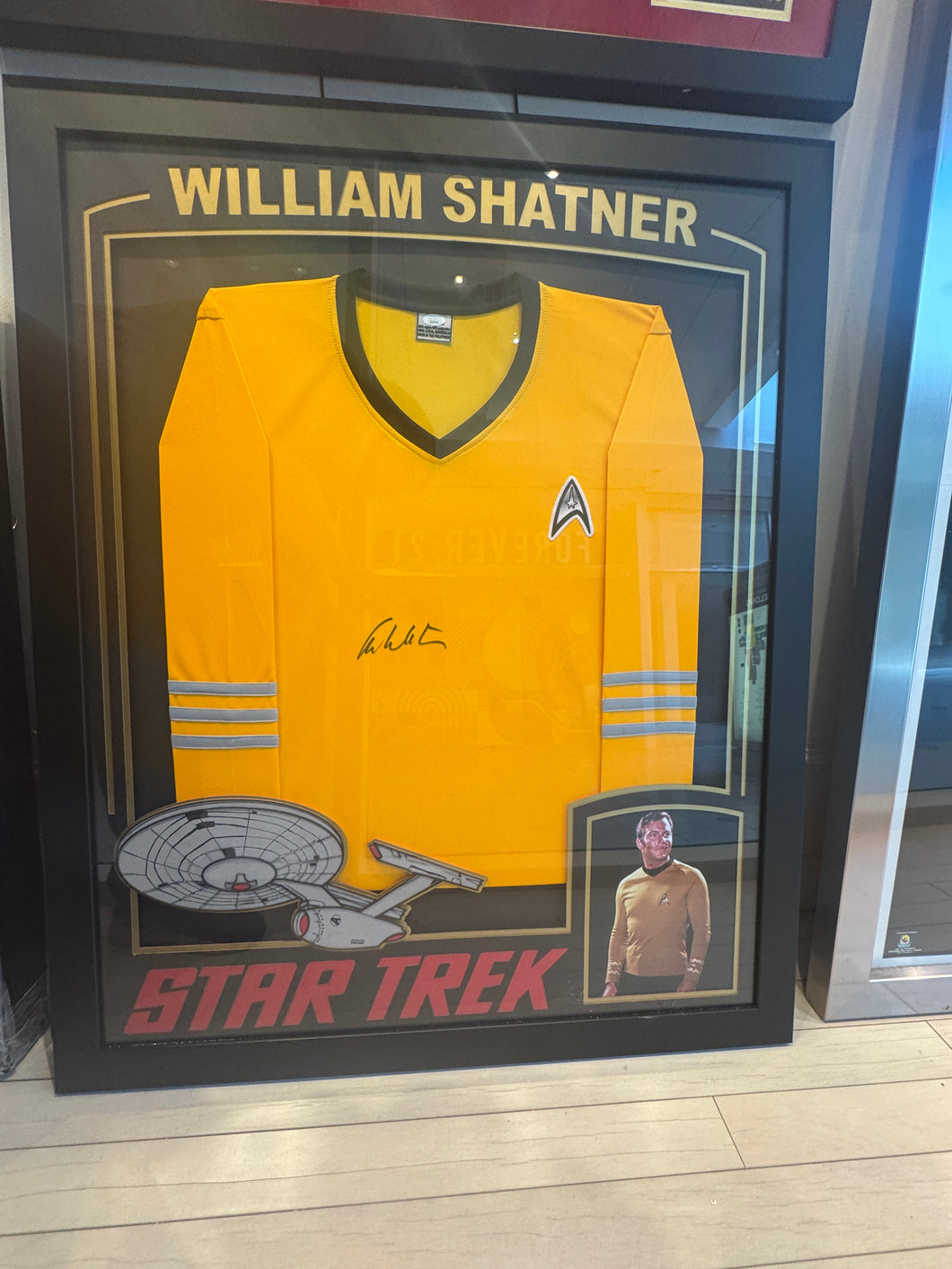 William Shatner Hand Signed Autographed Custom Framed Jersey COA