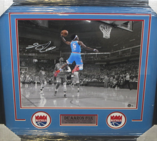 Sacramento Kings De'Aaron Fox Hand Signed Autographed 16x20 Photo Custom Framed & Matted with BECKETT COA