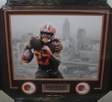Load image into Gallery viewer, Cleveland Browns Kareem Hunt SIGNED Framed Matted 16x20 Photo With JSA COA