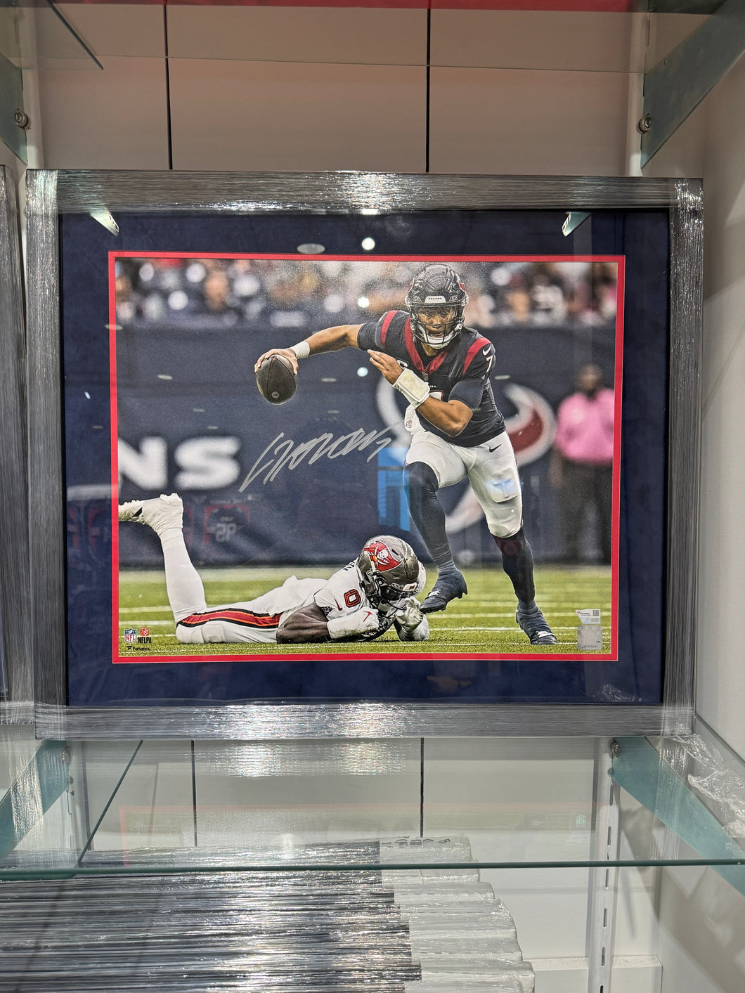 Houston Texans C.J. Stroud Hand Signed Autographed Photo Custom Framed FANATICS & NFL COA
