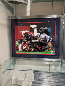 New England Patriots Julian Edelman Hand Signed Autographed Photo Custom Framed JSA COA