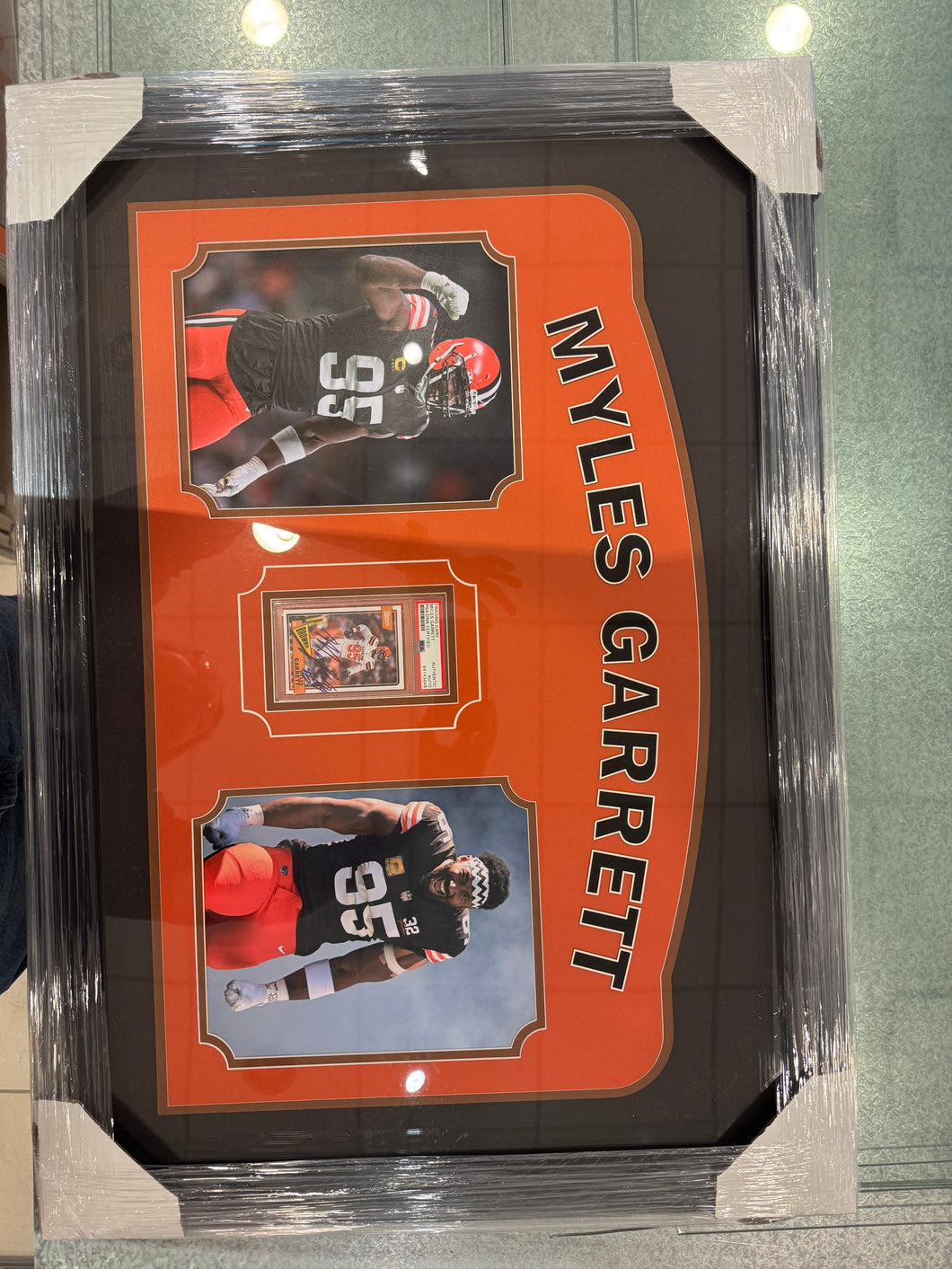 Cleveland Browns Myles Garret Hand Signed Autographed Card Custom Frames PAS COA