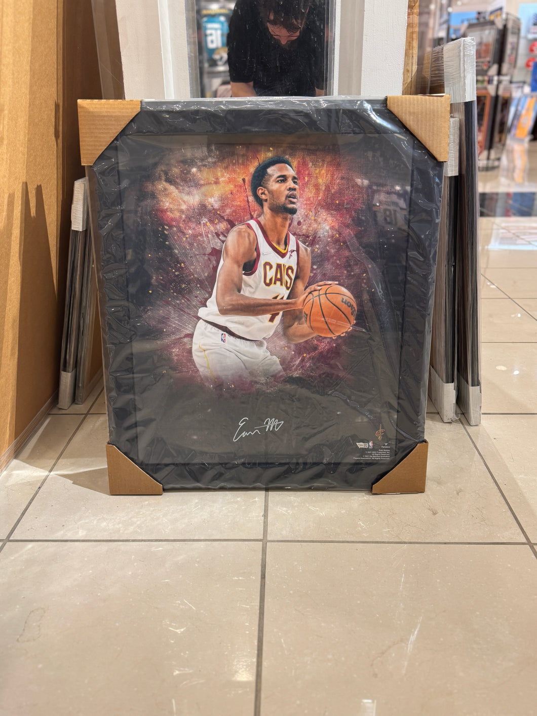 Cleveland Cavaliers Evan Mobley Hand Signed Autographed Photo Custom Framed FANATICS COA