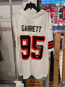 Cleveland Browns Myles Garrett Hand Signed Autographed Authentic White Jersey JSA COA