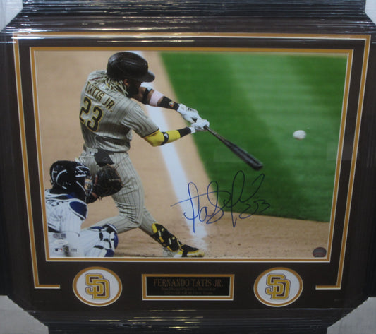 San Diego Padres Fernando Tatis Jr. Hand Signed Autographed 16x20 Photo Custom Framed & Matted with JSA COA