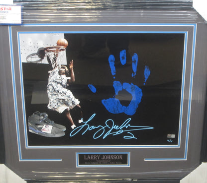 New York Knicks Larry Johnson Hand Signed Autographed Grandmama 16x20 Photo Custom Framed & Matted with TRISTAR COA
