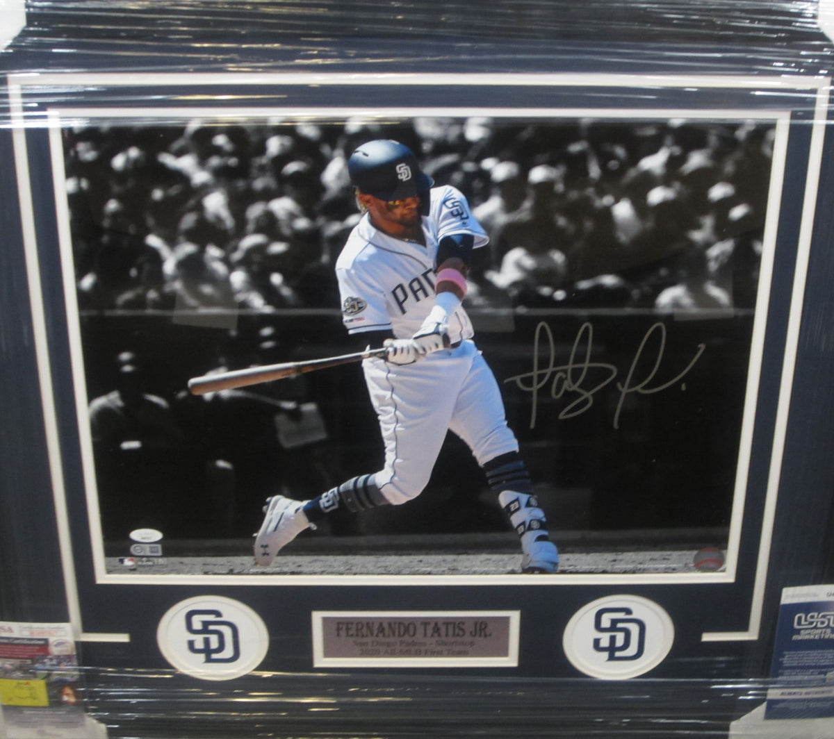 San Diego Padres Fernando Tatis Jr. Hand Signed Autographed 16x20 Photo Custom Framed & Matted with JSA COA