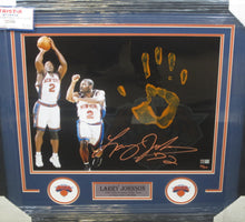 Load image into Gallery viewer, New York Knicks Larry Johnson Signed 16x20 Photo Framed &amp; Matted with TRISTAR COA