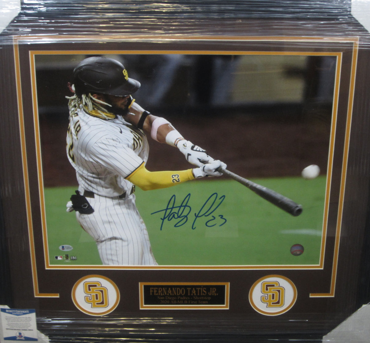 San Diego Padres Fernando Tatis Jr. Hand Signed Autographed 16x20 Photo Custom Framed & Matted with BECKETT COA