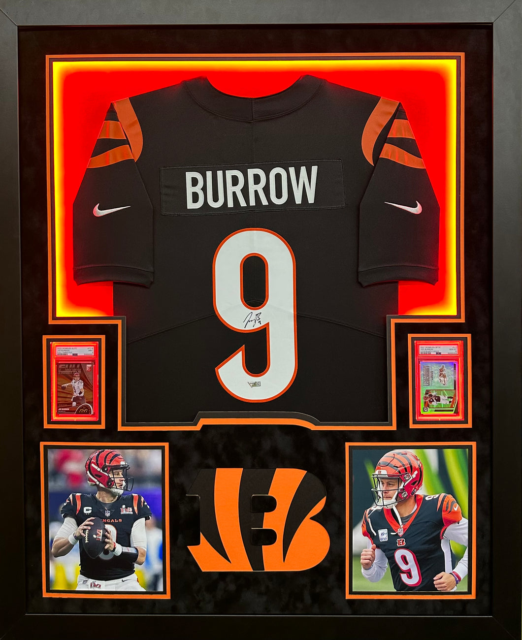 Joe Burrow Autographed Jersey Framed Cincinnati Bengals Joe