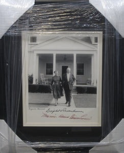 United States 34th President Dwight Eisenhower & First Lady Dual Signed 8x10 Photo Framed & Matted with JSA Full Letter COA