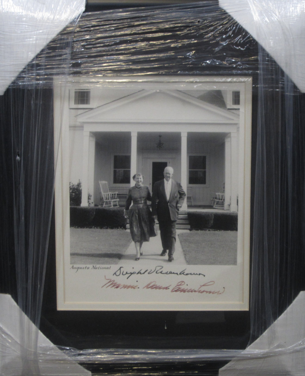 U.S. 34th President Dwight Eisenhower & First Lady SIGNED Framed Matted 8x10 Photo With JSA COA