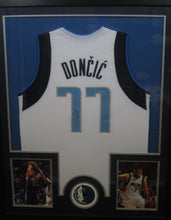 Load image into Gallery viewer, Dallas Mavericks Luka Doncic Signed Jersey Framed &amp; Matted with CAS Full Letter COA