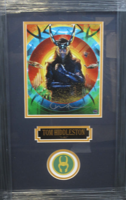 Loki Television Series "Loki" Tom Hiddleston Signed 8x10 Photo Framed & Matted with COA