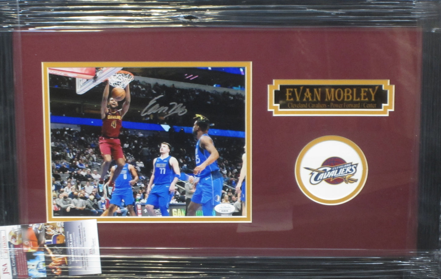 Cleveland Cavaliers Evan Mobley Hand Signed Autographed 8x10 Photo Framed & Matted with JSA COA