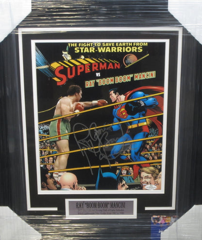 American Boxer Ray "Boom Boom" Mancini Signed 11x14 Photo Framed & Matted with COA