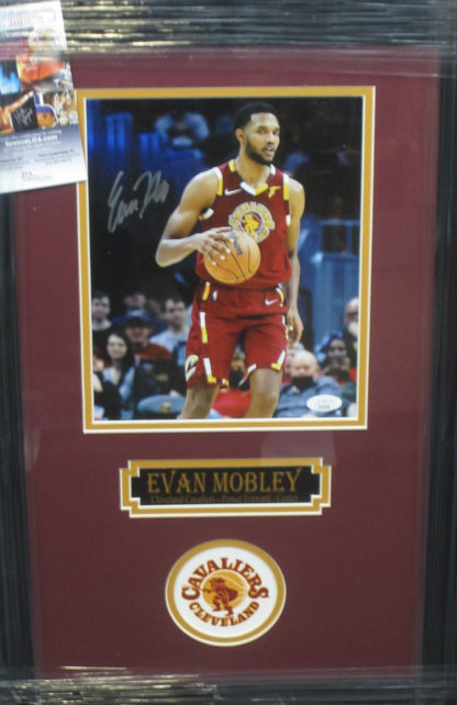 Cleveland Cavaliers Evan Mobley Hand Signed Autographed 8x10 Photo Custom Framed & Matted with JSA COA