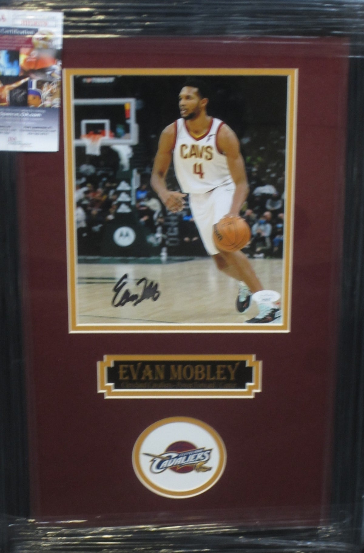 Cleveland Cavaliers Evan Mobley Hand Signed Autographed 8x10 Photo Custom Framed & Matted with JSA COA
