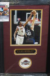Cleveland Cavaliers Evan Mobley SIGNED Framed Matted 8x10 Photo With JSA COA