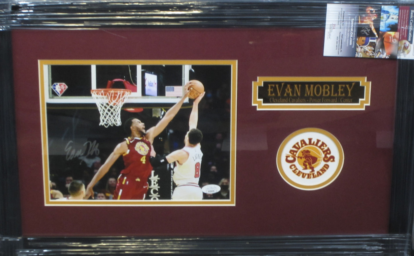 Cleveland Cavaliers Evan Mobley Hand Signed Autographed 8x10 Photo Custom Framed & Matted with JSA COA
