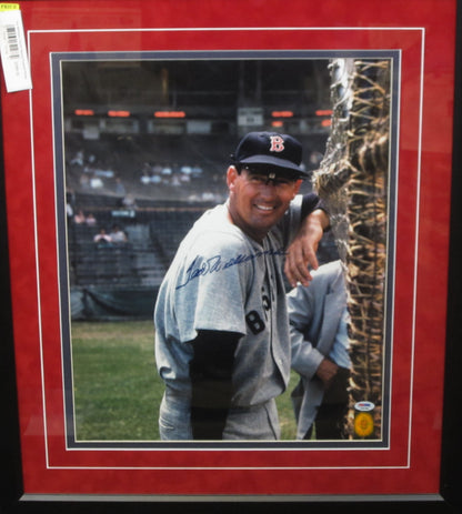 Boston Red Sox Ted Williams Hand Signed Autographed 16x20 Photo Custom Framed & Suede Matted with PSA COA