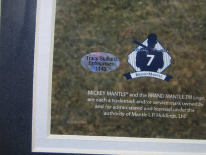 New York Yankees Mickey Mantle with Multiple Autographs Hand Signed Autographed 16x20 Photo with 10 Inscriptions Custom Framed & Matted with COA