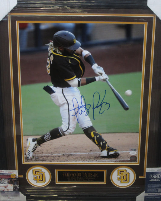 San Diego Padres Fernando Tatis Jr. Hand Signed Autographed 16x20 Photo Custom Framed & Matted with JSA COA