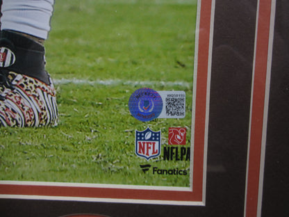 Cleveland Browns Jarvis Landry & Odell Beckham Jr. Dual Hand Signed Autographed 16x20 Photo Framed & Matted with BECKETT COA