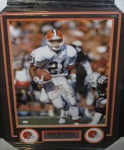 Load image into Gallery viewer, Cleveland Browns Eric Metcalf Signed 16x20 Photo Framed &amp; Matted with JSA COA
