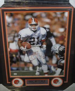 Cleveland Browns Eric Metcalf Signed 16x20 Photo Framed & Matted with JSA COA