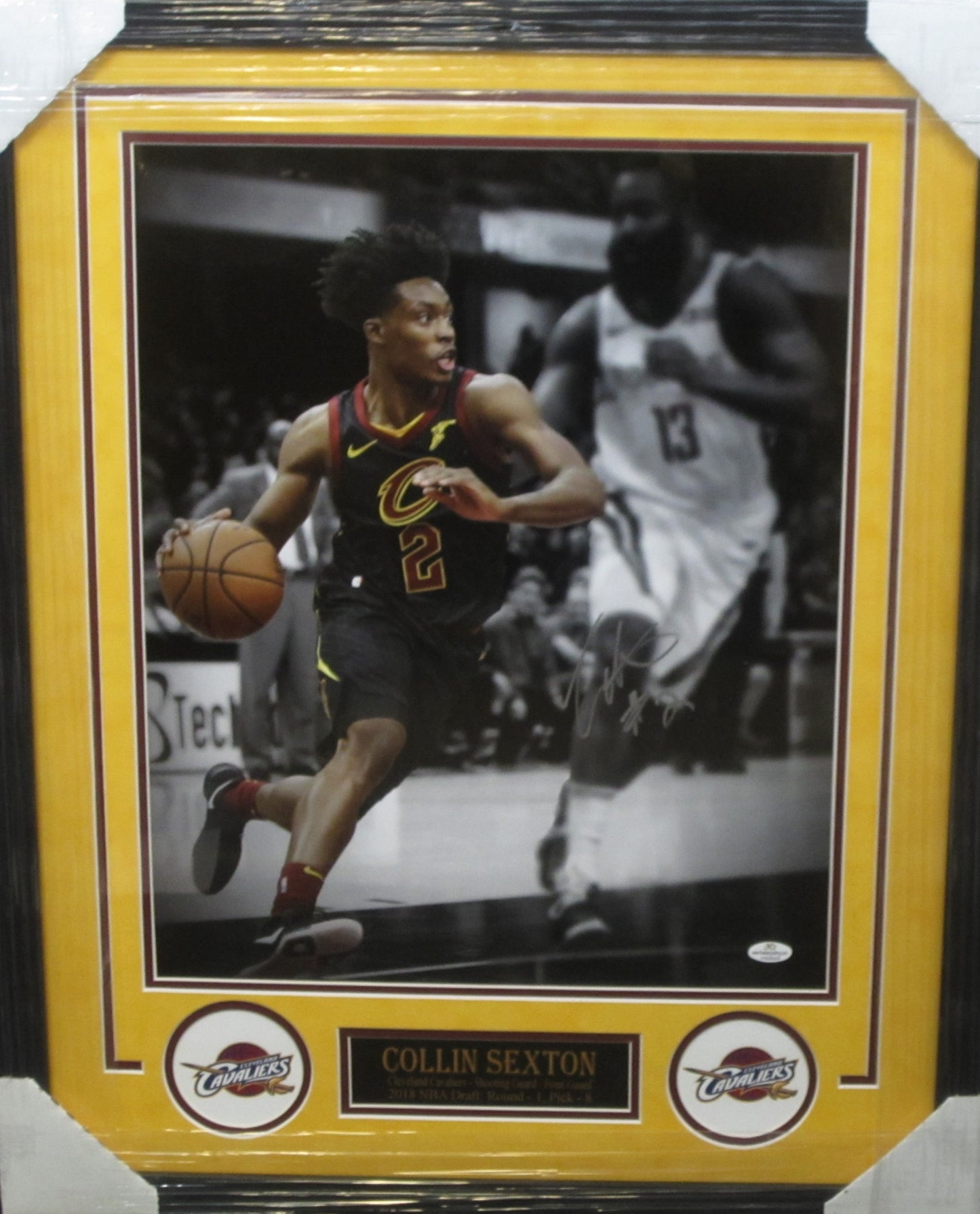 Cleveland Cavaliers Collin Sexton Hand Signed Autographed 16x20 Photo Custom Framed & Matted with COA