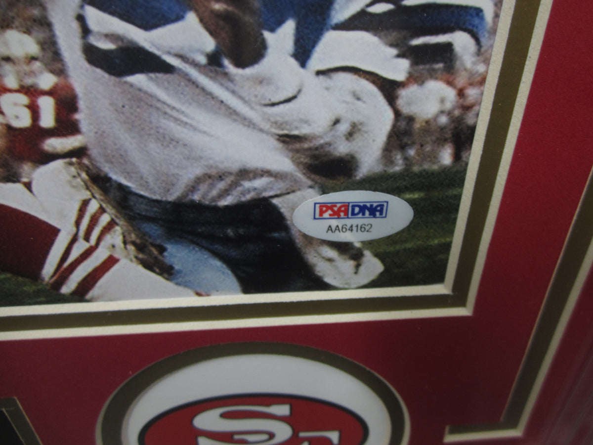 San Francisco 49ers Dwight Clark Signed 16x20 Photo Framed & Matted with PSA COA