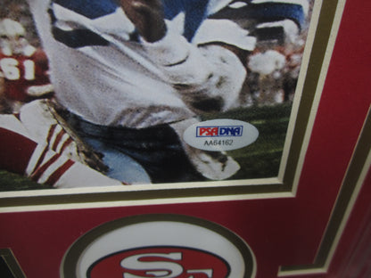 San Francisco 49ers Dwight Clark Signed 16x20 Photo Framed & Matted with PSA COA
