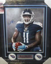 Load image into Gallery viewer, Tennessee Titans A.J. Brown SIGNED Framed Matted 16x20 Photo With JSA COA