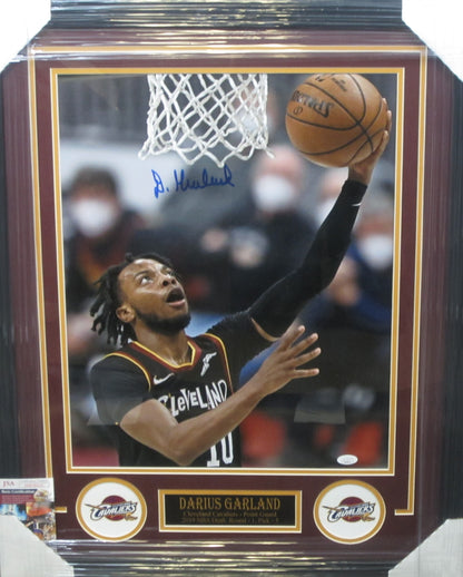 Cleveland Cavaliers Darius Garland Hand Signed Autographed 16x20 Photo Custom Framed & Matted with JSA COA