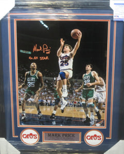 Cleveland Cavaliers Mark Price Signed 16x20 Photo with 5X ALL STAR Inscription Framed & Matted with PSA COA