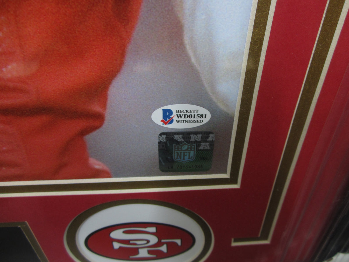 San Francisco 49ers Deion Sanders Signed 16x20 Photo Framed & Matted with BECKETT COA