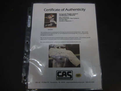 New York Yankees Reggie Jackson Hand Signed Autographed 16x20 Photo Custom Framed & Matted with CAS COA