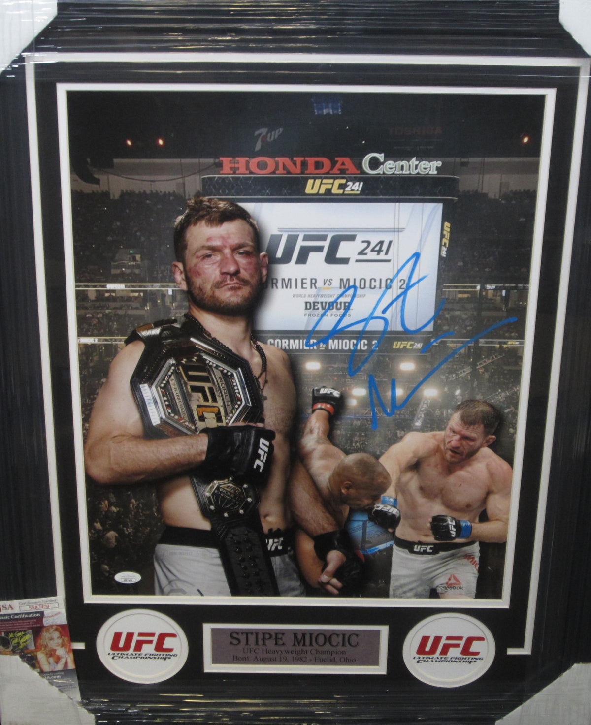 Winner Ufc Frame UFC Heavyweight Champion Stipe Miocic Signed 16x20 Collage Photo Frame ...