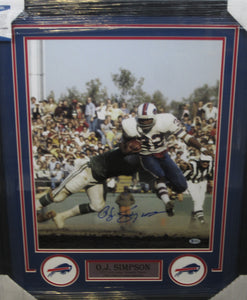 Buffalo Bills O.J. Simpson SIGNED Framed Matted 16x20 Photo With BECKETT COA
