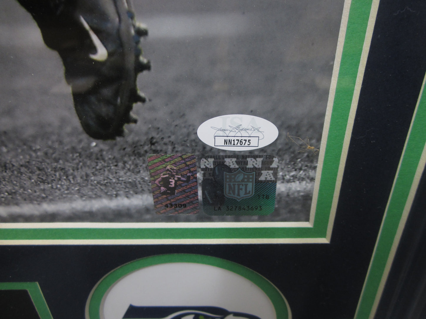Seattle Seahawks Russell Wilson Signed 16x20 Photo Framed & Matted with Russell Wilson Authenticated Hologram & JSA COA