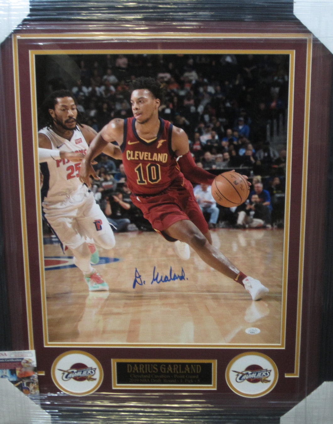 Cleveland Cavaliers Darius Garland SIGNED Framed Matted 16x20 Photo With JSA COA