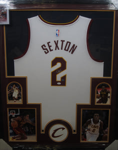 Cleveland Cavaliers Collin Sexton Signed Jersey Framed & Matted with Player & JSA COA