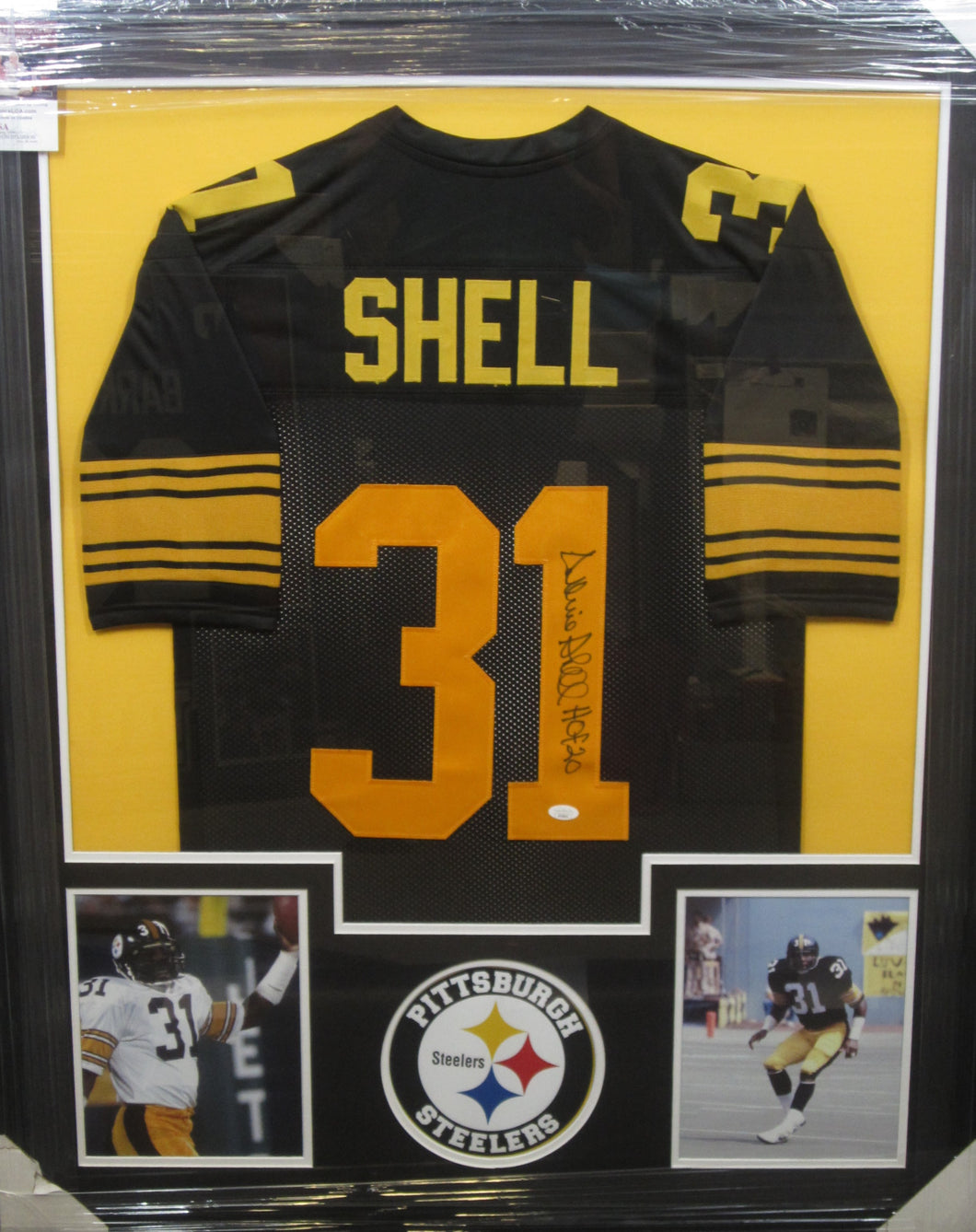 Pittsburgh Steelers Donnie Shell Signed Jersey with HOF 20 Inscription Framed & Matted with JSA COA