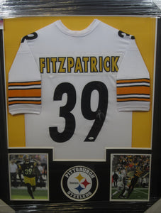 Pittsburgh Steelers Minkah Fitzpatrick SIGNED Framed Matted Jersey With JSA COA