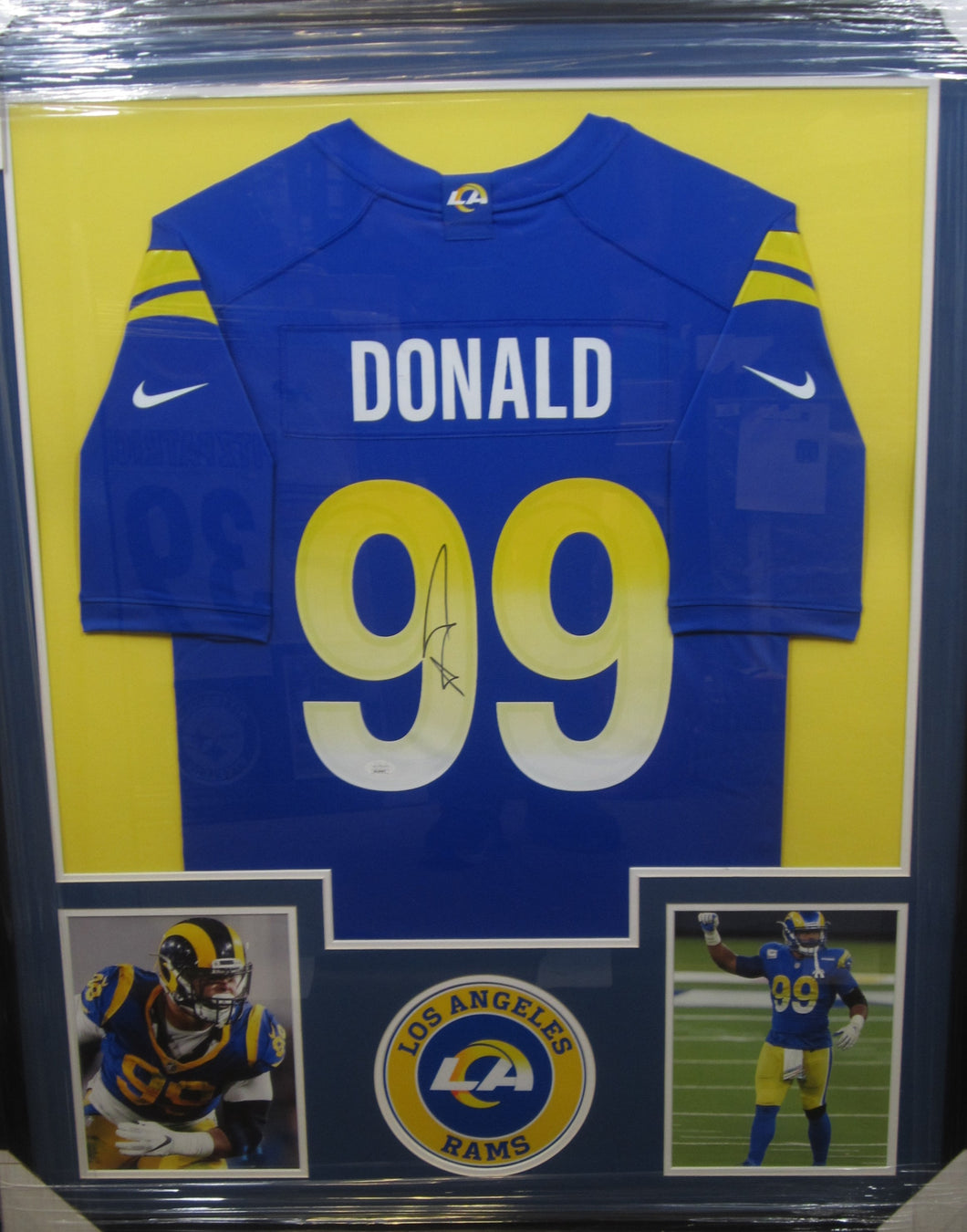 Los Angeles Rams Aaron Donald Signed Jersey Framed & Matted with JSA COA